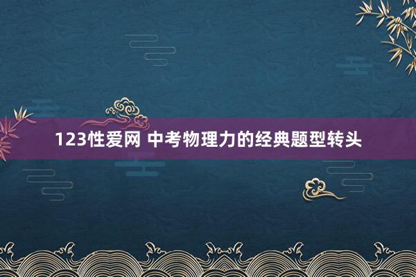 123性爱网 中考物理力的经典题型转头